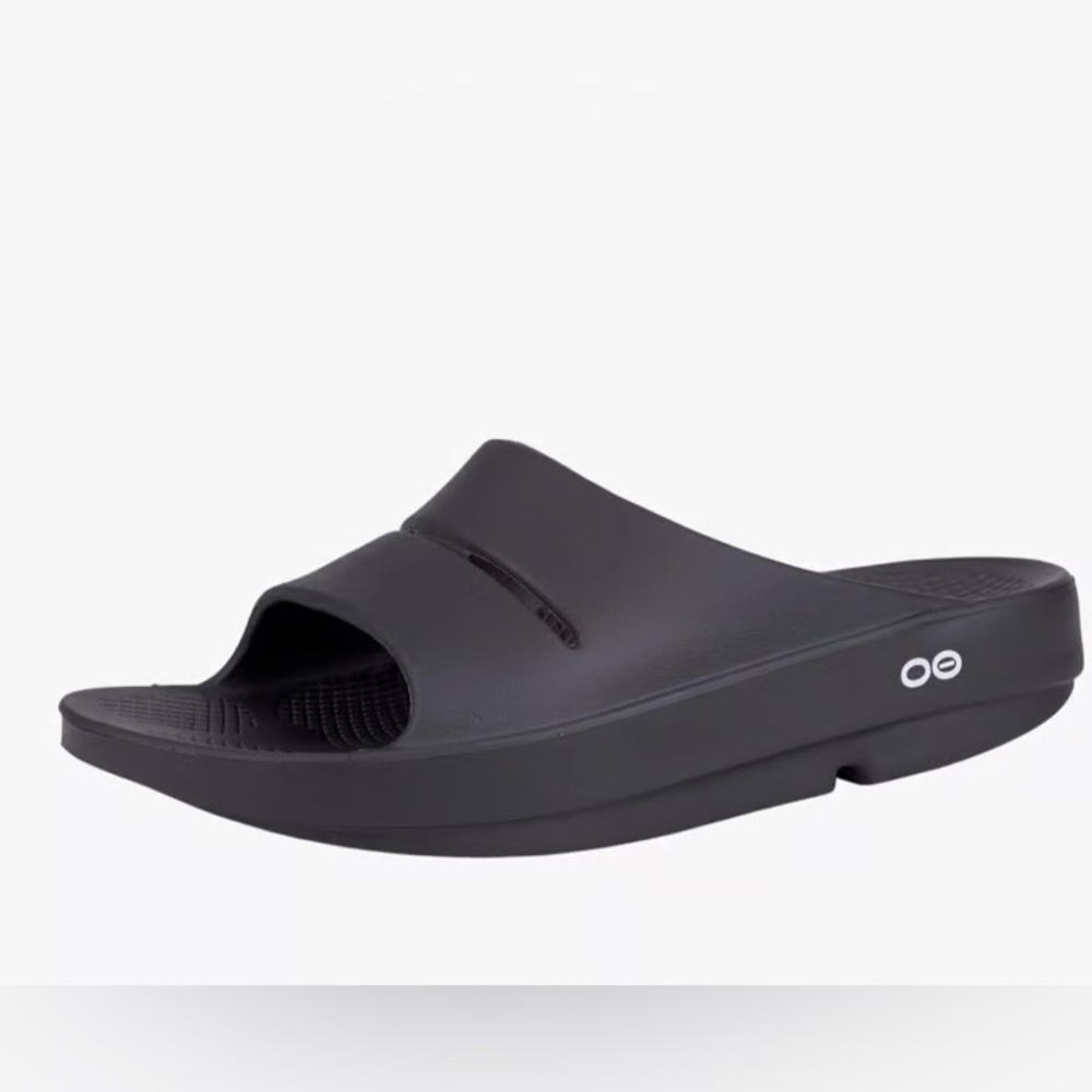OOFOS Men's Charcoal Slide Sandals Size 9